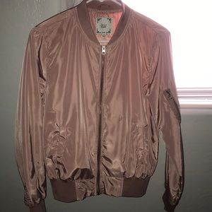 Satin Pink bomber jacket